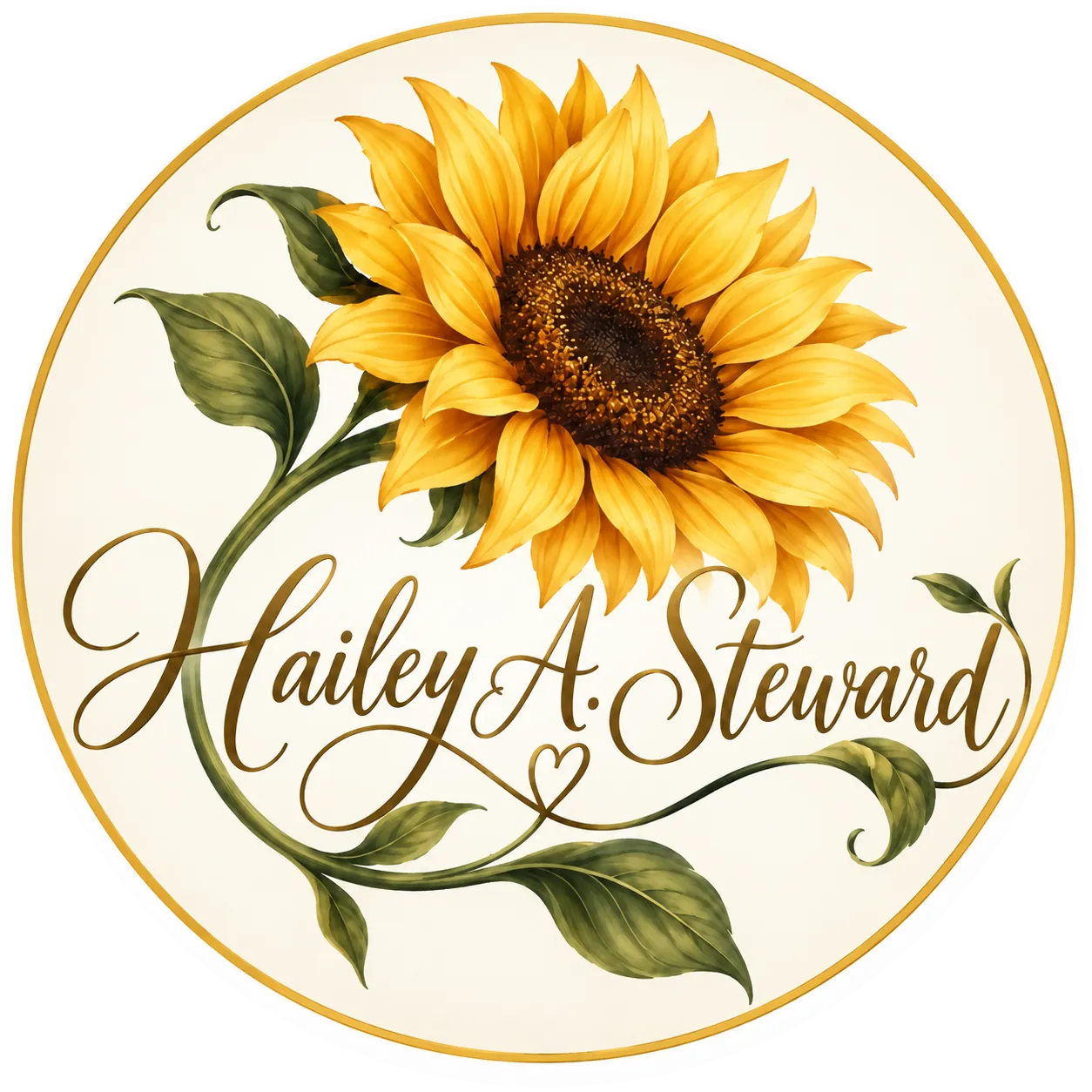 Hailey A. Steward sunflower logo